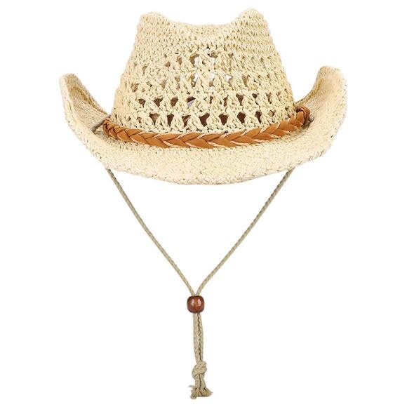 7732 Western Cowboy Hat For Men Women Cowgirl Shapeable Wide Brim Panama main image 9